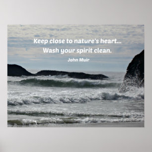 Póster Citações sobre a natureza por John Muir