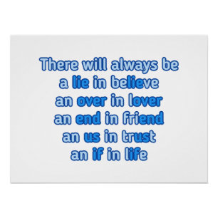 Póster citações sobre amor, vida e amizade