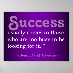 Póster Citações Thoreau da vida do sucesso