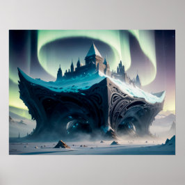 Poster Citadel polar construído sobre estrutura extraterr