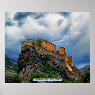 Póster Citadelle de Corte, Córsega, França