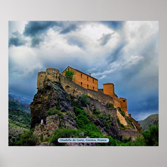 Póster Citadelle de Corte, Córsega, França (Frente)