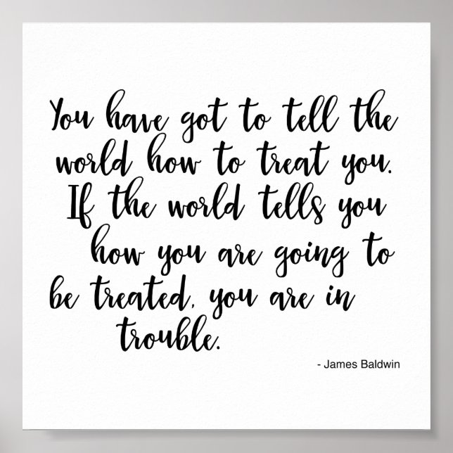 Poster Citando James Baldwin (Frente)