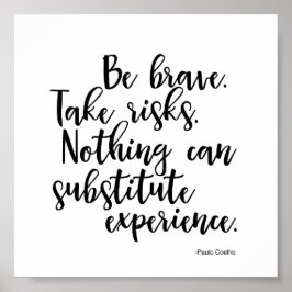 Poster citando Paulo Coelho - experiência