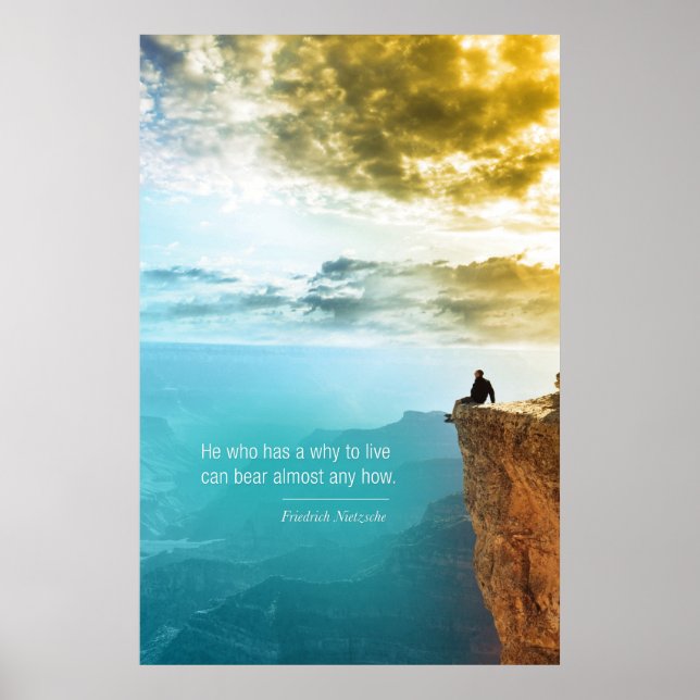 Poster Citar Friedrich Nietzsche Aventura da Natureza (Frente)