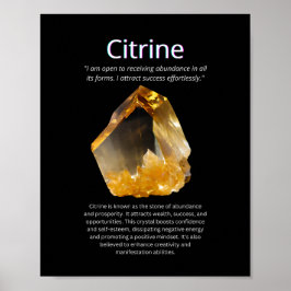 Poster Citrina Crystal Stone Significa
