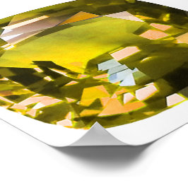Poster Citrina Gemstone Amarelo