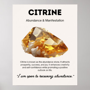 Poster Citrina Stone Crystal Significa