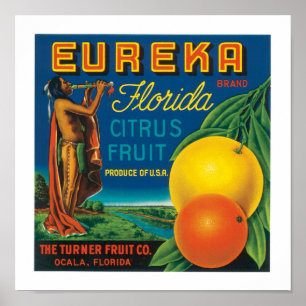 Poster Citrinos de Florida da marca de Eureka