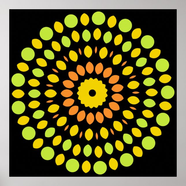 Poster Citrinos, verdes, amarelos, laranja, (Frente)