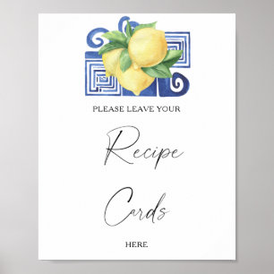 Poster Citro limão - O seu cartão de receita aqui