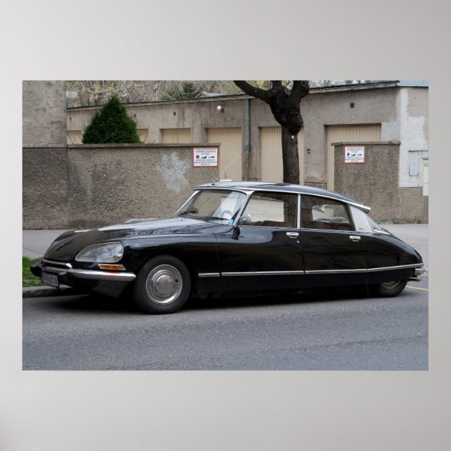 Póster Citroën DS preto (Frente)