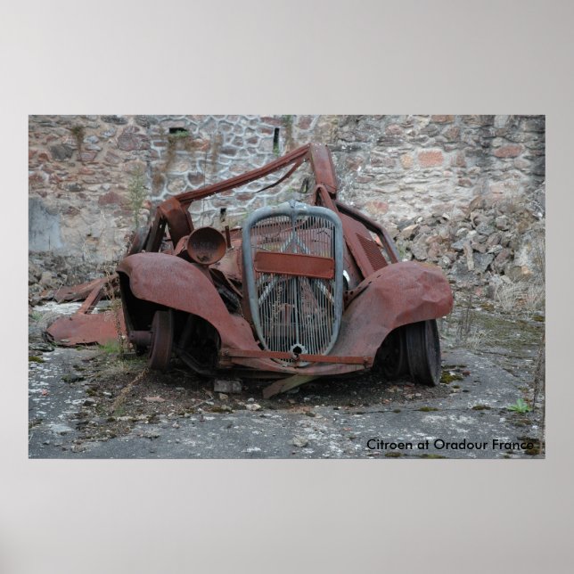 Póster Citroen em Oradour França (Frente)