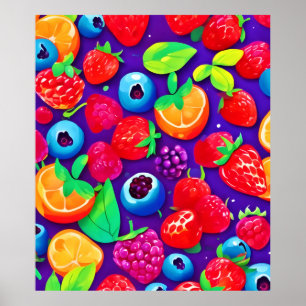 Poster Citrus & Berries Burst