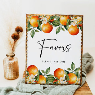 Poster Citrus Favor Sinal Laranja Favoritos para festas C