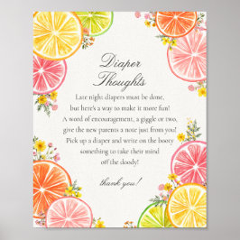 Poster Citrus Floral Little Cutil Thoughts Game
