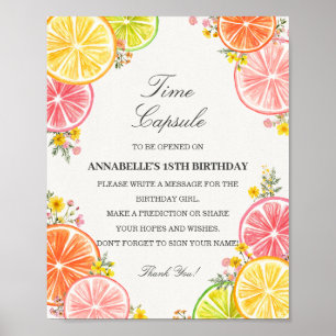 Poster Citrus Floral Little Cutil Time Capsule Game