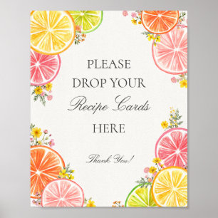 Poster Citrus Floral Main Squeeze Partilha um Sinal de Re