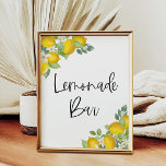 Poster Citrus Lemon Party Lemonade Bar<br><div class="desc">Citrus Lemon Party Lemonade Bar</div>