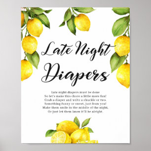 Poster Citrus Lemons - Sinal de Fralda Noturno Tardio