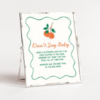 Citrus Little Cutie Chá de fraldas Don't Say Baby