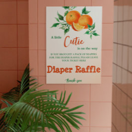 Poster Citrus Little Cutie Orange Baby Fralda Raffle Game