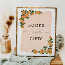 Citrus Orange Greenery Cutie Books & Gifts Sinal