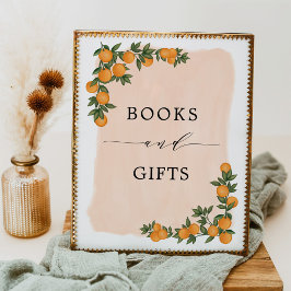 Poster Citrus Orange Greenery Cutie Books & Gifts Sinal