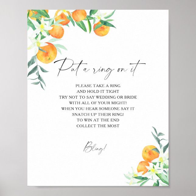 Poster Citrus - primavera colocou um anel no jogo (Frente)