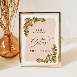 Poster Citrus Quantas Cuecas estão no Jar Baby Game Sign