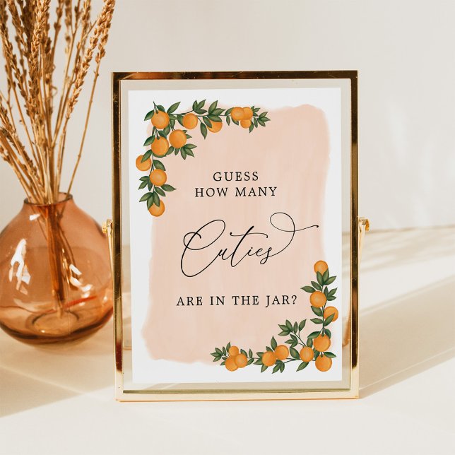 Poster Citrus Quantas Cuecas estão no Jar Baby Game Sign (Criador carregado)