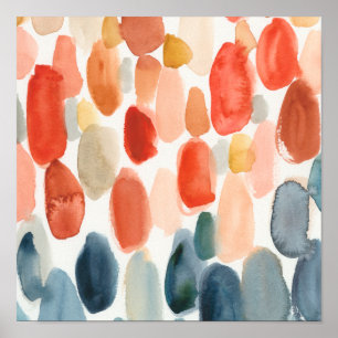 Poster Citrus Season - Coral e Blue Stones