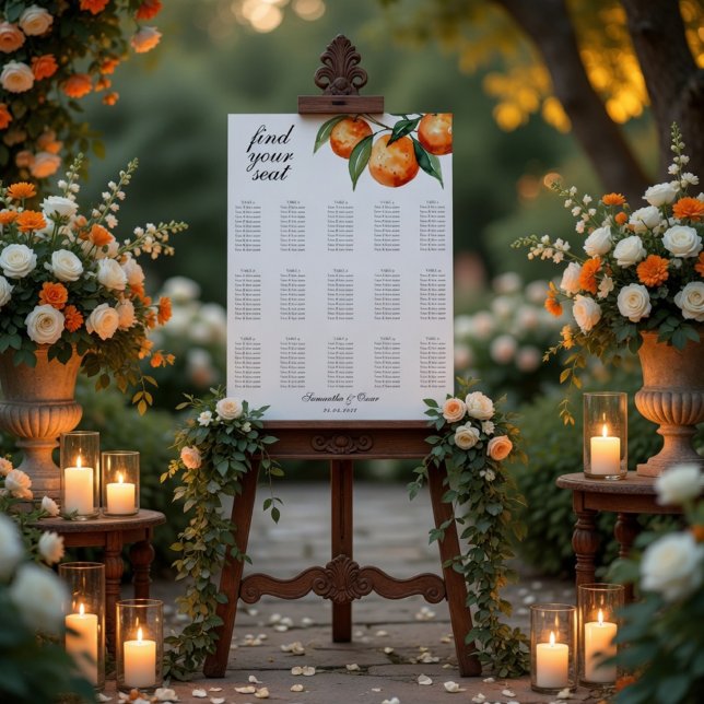 Poster Citrus Wedding Mediterranean Orange (Criador carregado)