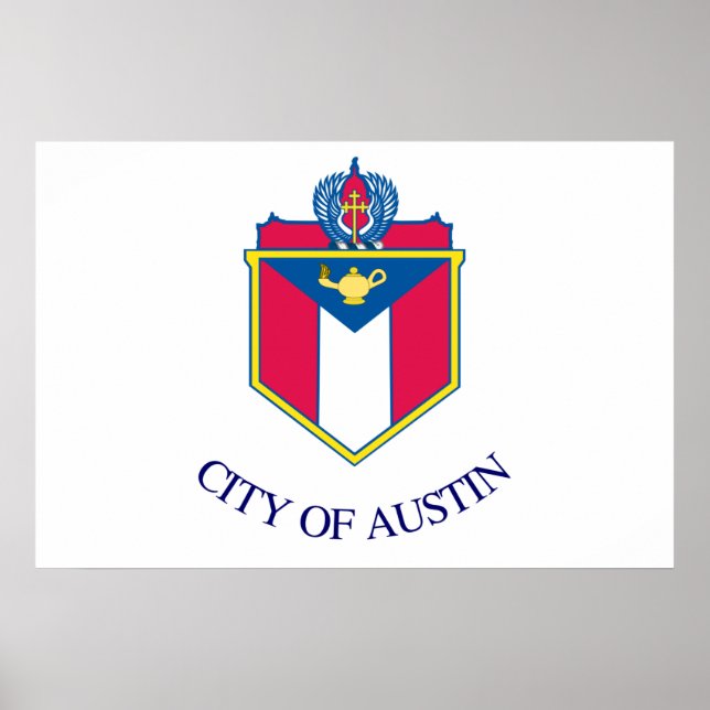 Poster City Flag of Austin (Texas) (Frente)