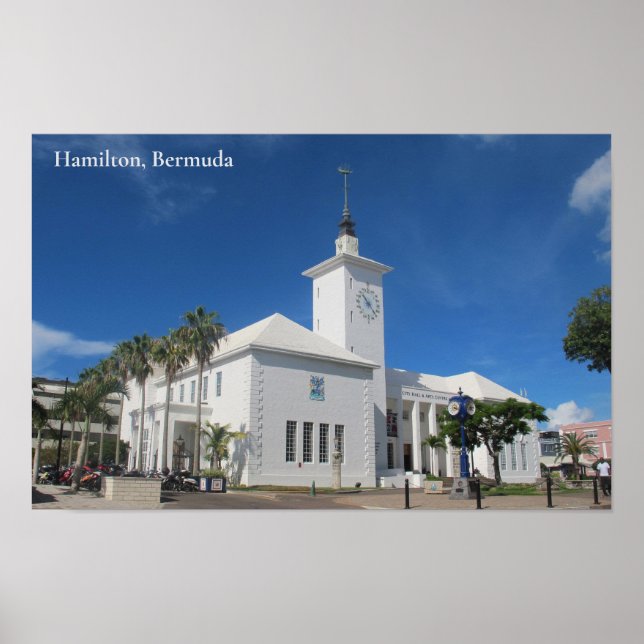Poster City Hall and Arts Center, Hamilton, Bermudas (Frente)