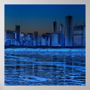 Póster City of broad shoulders and lake Michigan