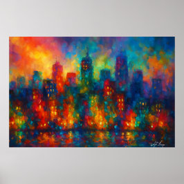 Poster City of Echoes Cityscape