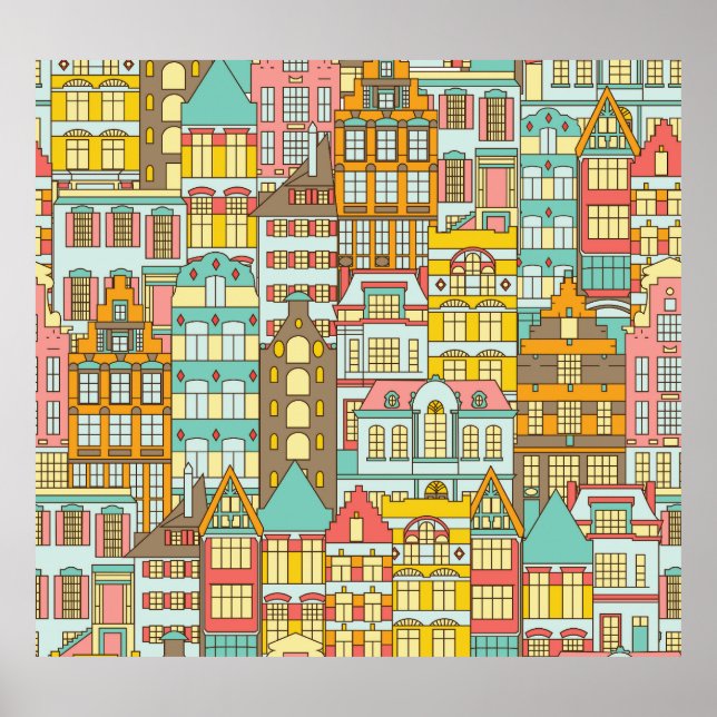 Poster City Panorama Sketch: Casas Sem Olho. (Frente)