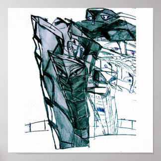 PÓSTER CITY SKETCHER WHITE