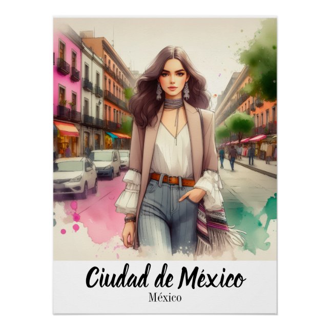  Póster Ciudad de México (Frente)