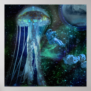 Póster Ciudad Engin espacial