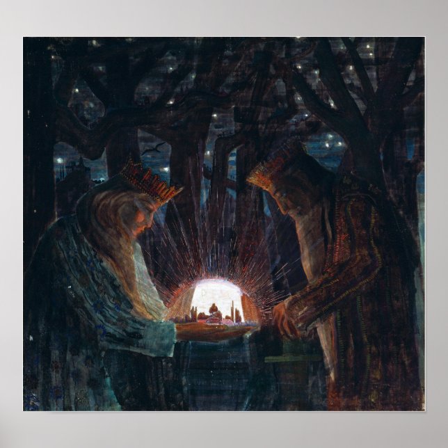 Poster Ciurlionis - Fadas, Fadas, Contos De Leite, 1909 (Frente)