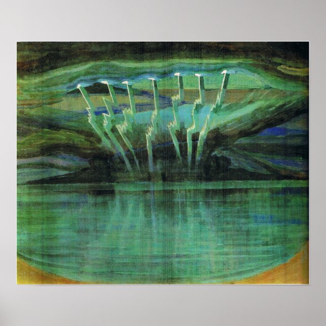 Poster Ciurlionis - Relâmpago 1909 (Frente)