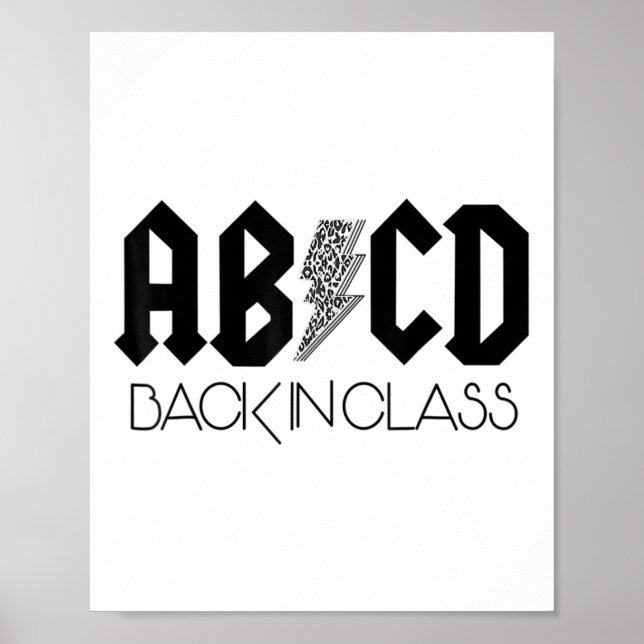 Poster Ck Abcd Em Cl Leopard Ck Para Crianças De Professo (Frente)