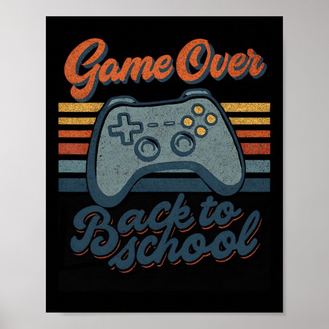 Poster Ck Gamer De Volta à Escola Crianças Professores Fi (Frente)