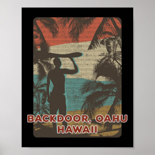 Poster Ckdoor Oahu Havaí Surf Vintage Praia Coco T