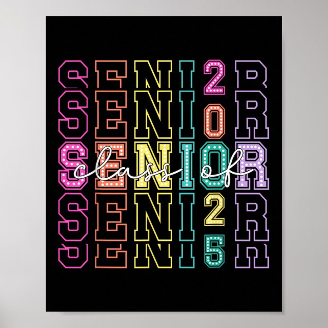Poster Cl De 2025 Mais velho 2025 Graduação 2025 De Volta (Frente)