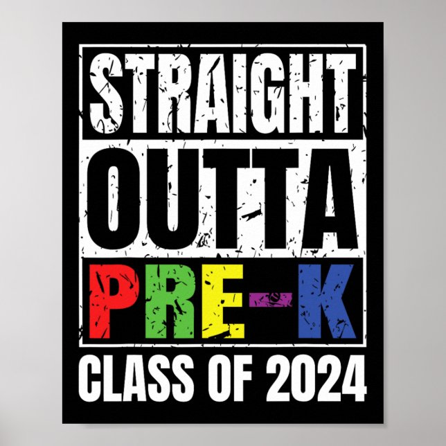 Poster Cl De Graduação Escolar Do Outta Pre-k De 2024 (Frente)