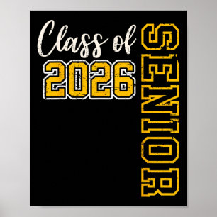 Poster Cl De Mais velho 26 Preto Para Graduação Do Segund