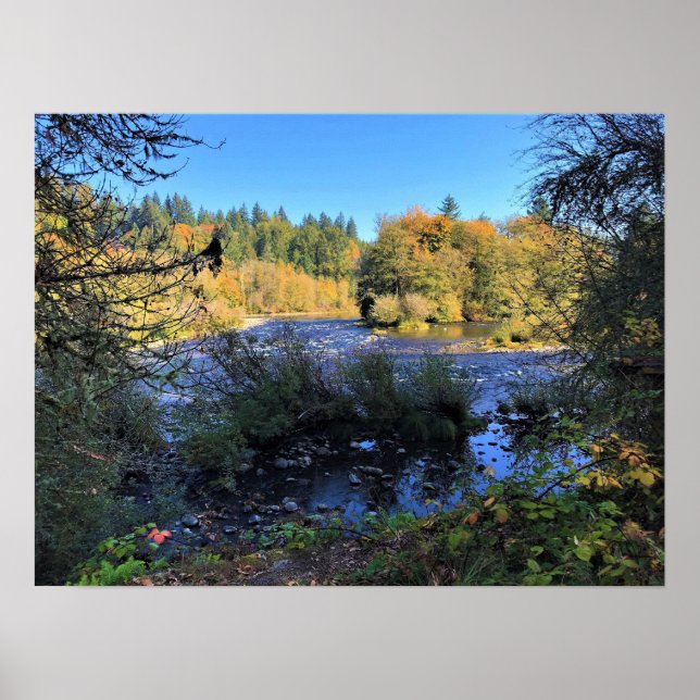 Poster Clackamas River, Oregon (Frente)